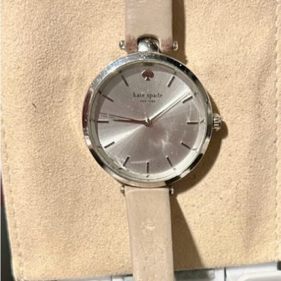 Kate Spade Silver Watch with Taupe Strap - Picture 5 of 11